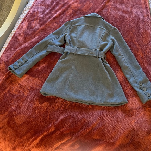 New York & Company Women's Belted Pea Coat in Gray - Picture 4 of 4